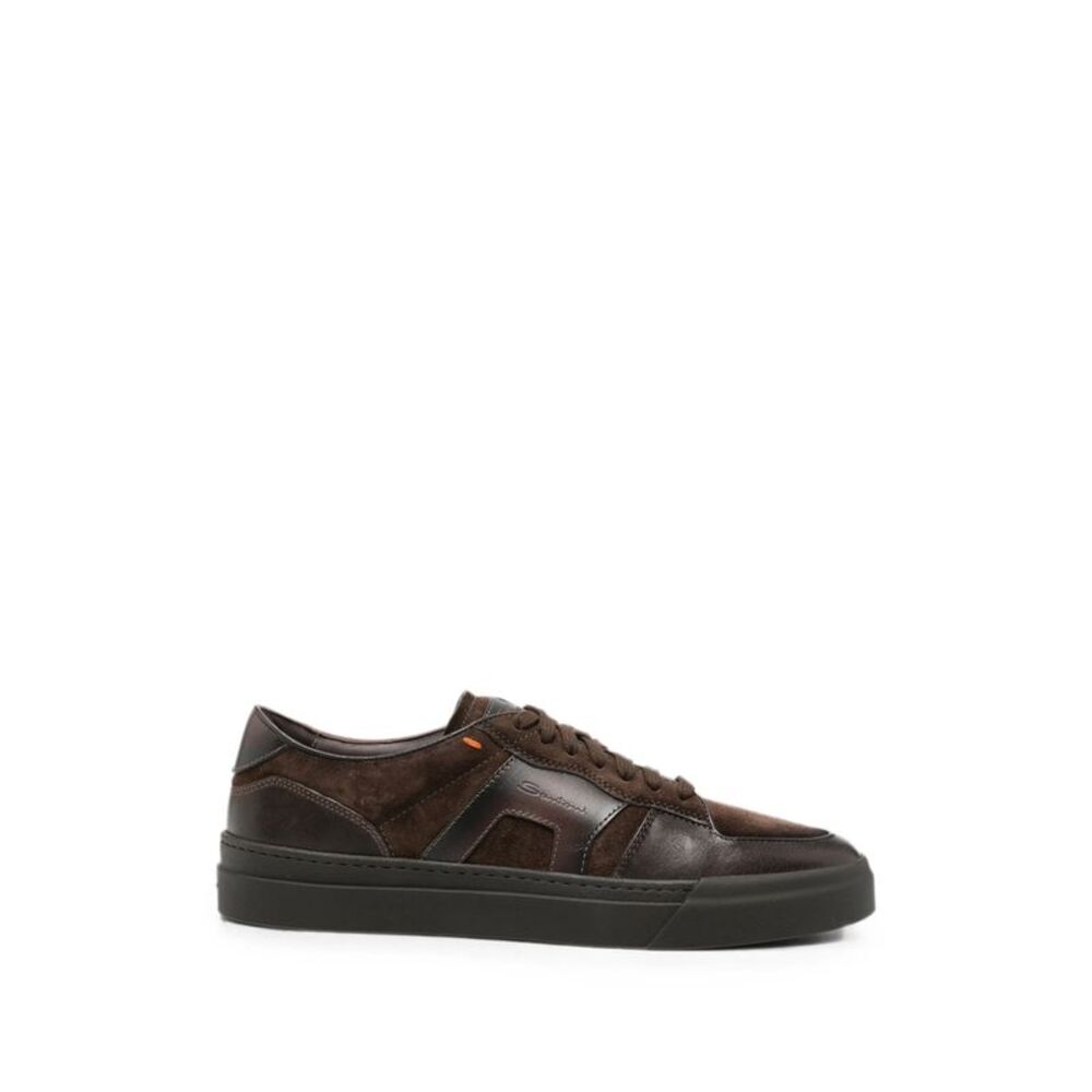 Santoni Brown Trainers - Low-Tops Men